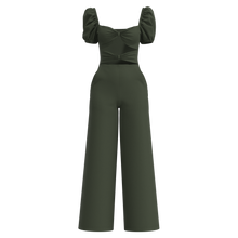 Load image into Gallery viewer, MILLIE PUFF SLEEVE CUTOUT JUMPSUIT