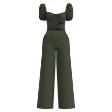 Load image into Gallery viewer, MILLIE PUFF SLEEVE CUTOUT JUMPSUIT
