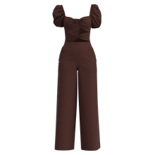 Load image into Gallery viewer, MILLIE PUFF SLEEVE CUTOUT JUMPSUIT
